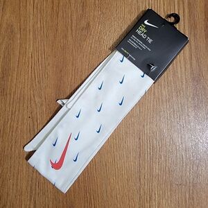 Nike Dry Head Tie White Red Blue USA Multi Swoosh All Over Printed Dri-Fit